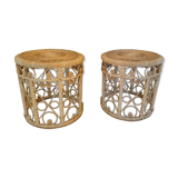 Pair of nightstands Peacock