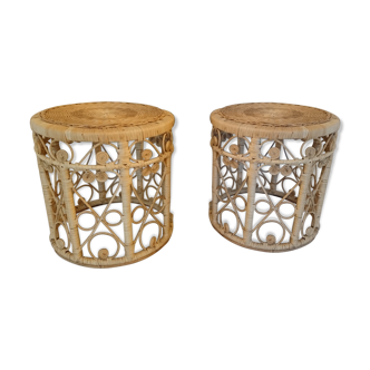 Pair of nightstands Peacock