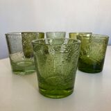Set of 6 glasses cups of Biot XXL 1960
