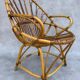 Fauteuil en rotin des années 60 France