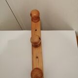 Wooden wall coat rack 3 pateres