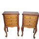 Pair of Louis XV style bedside tables in cherry wood