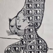 Exhibition poster after Louise Bourgeois, prints, drawings Center Georges Pompidou, 1995