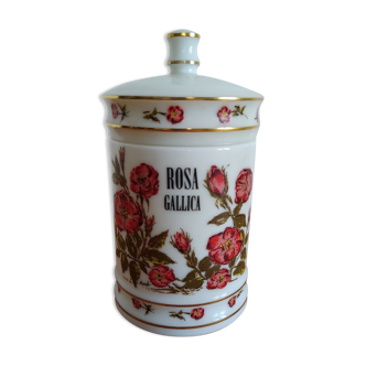 Vintage old pharmacy pot in opaline