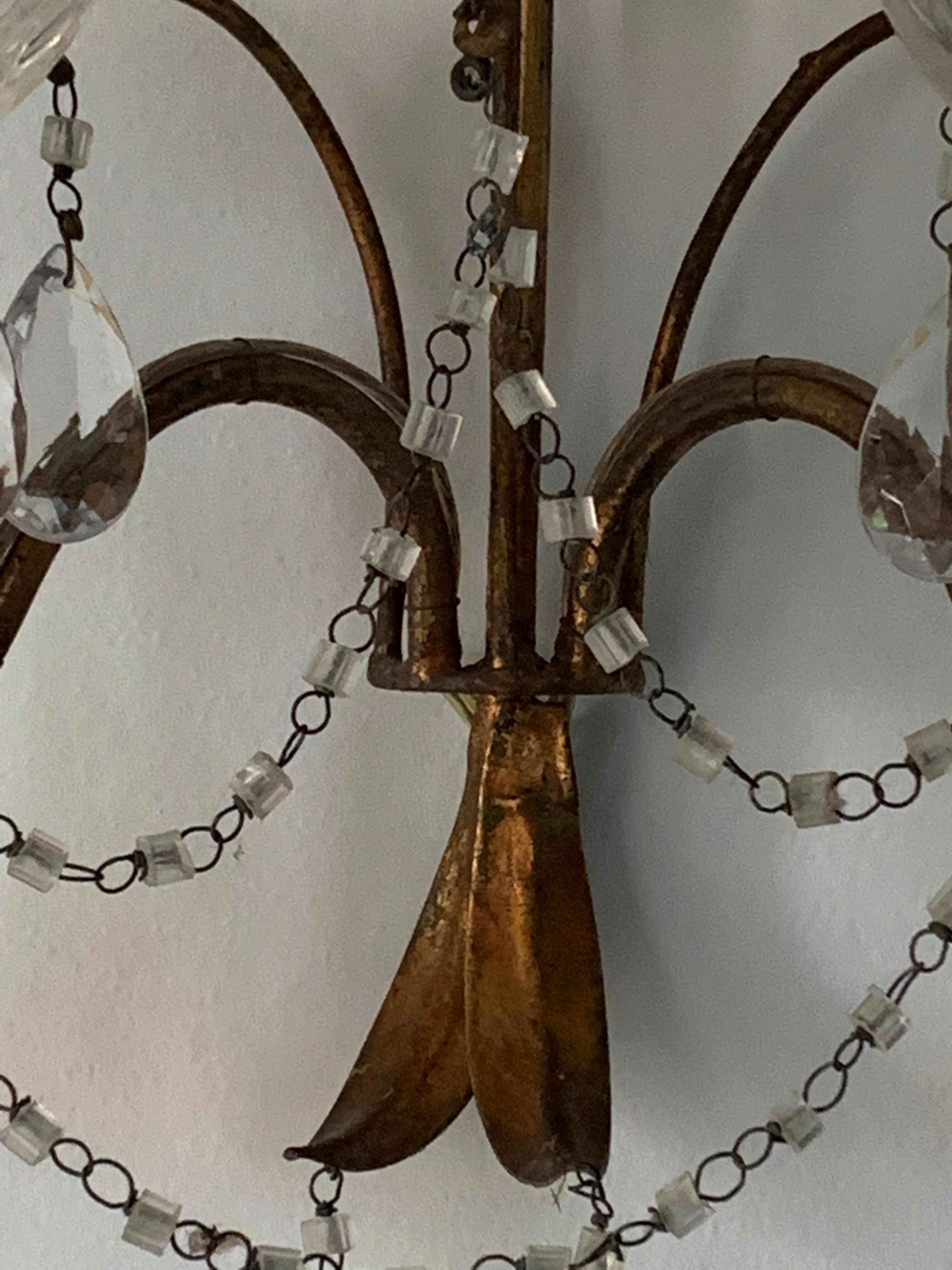 Pair of murano stamps and 1950 crystals