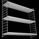 Original String shelf / Kajsa + Nisse Strinning / mid-century modern design / white / 75x80x20cm