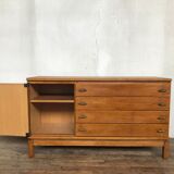Vintage buffet Marcel Gascoin reconstruction design 1960