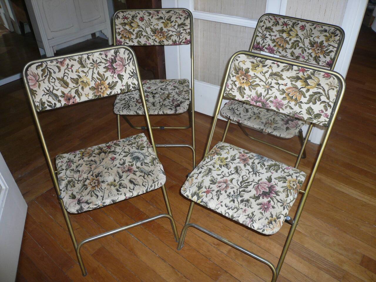 Set of 4 Lafuma folding chairs, Chantazur model