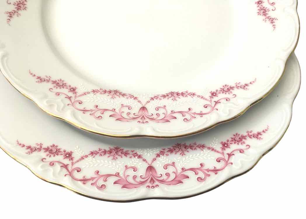 12 assiettes plates en porcelaine