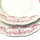 12 flat porcelain plates