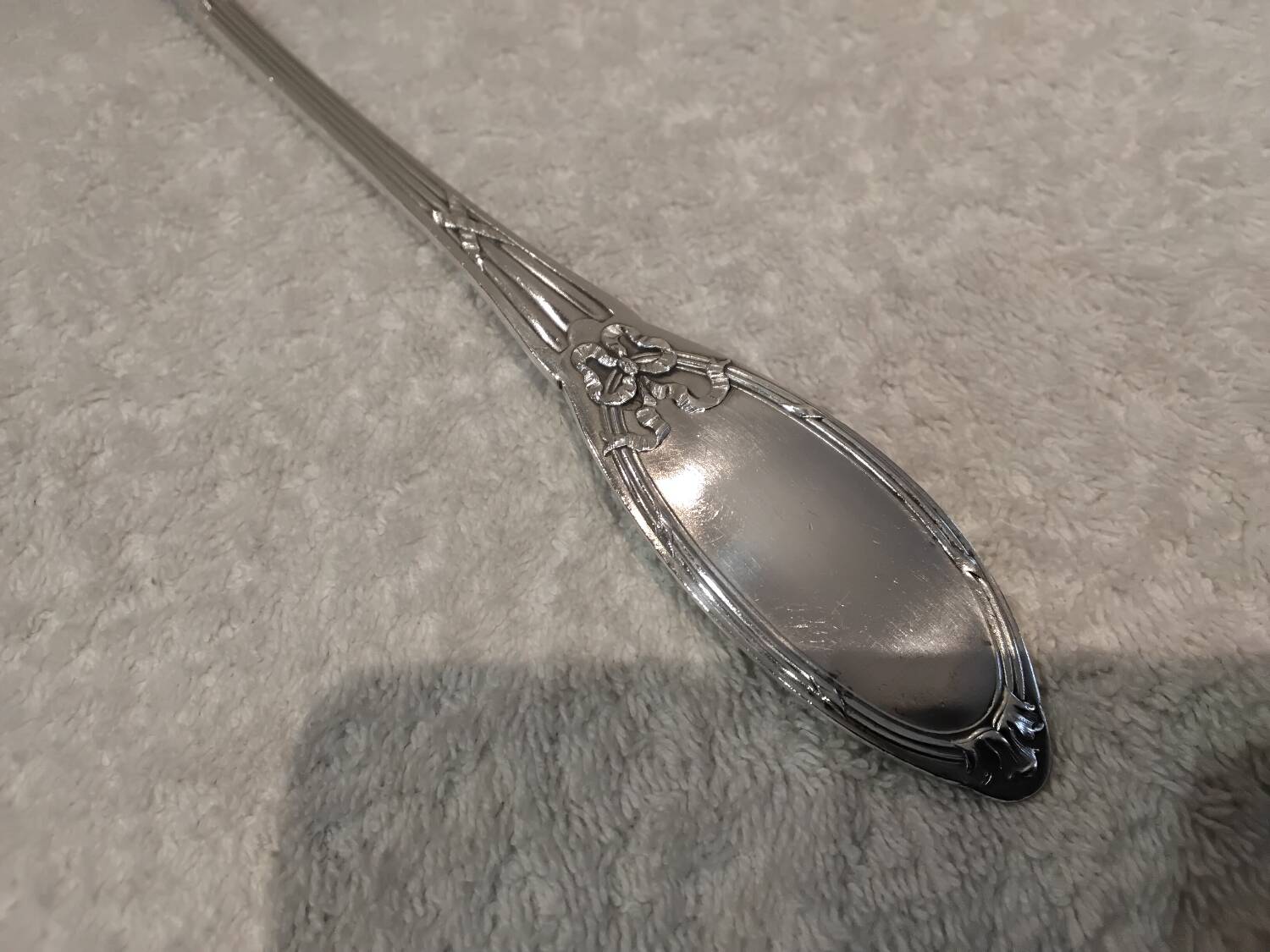 Stew spoon silver plated goldsmith Boulenger Marie Antoinette