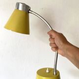 Yellow metal desk lamp, 1950s-1960s
