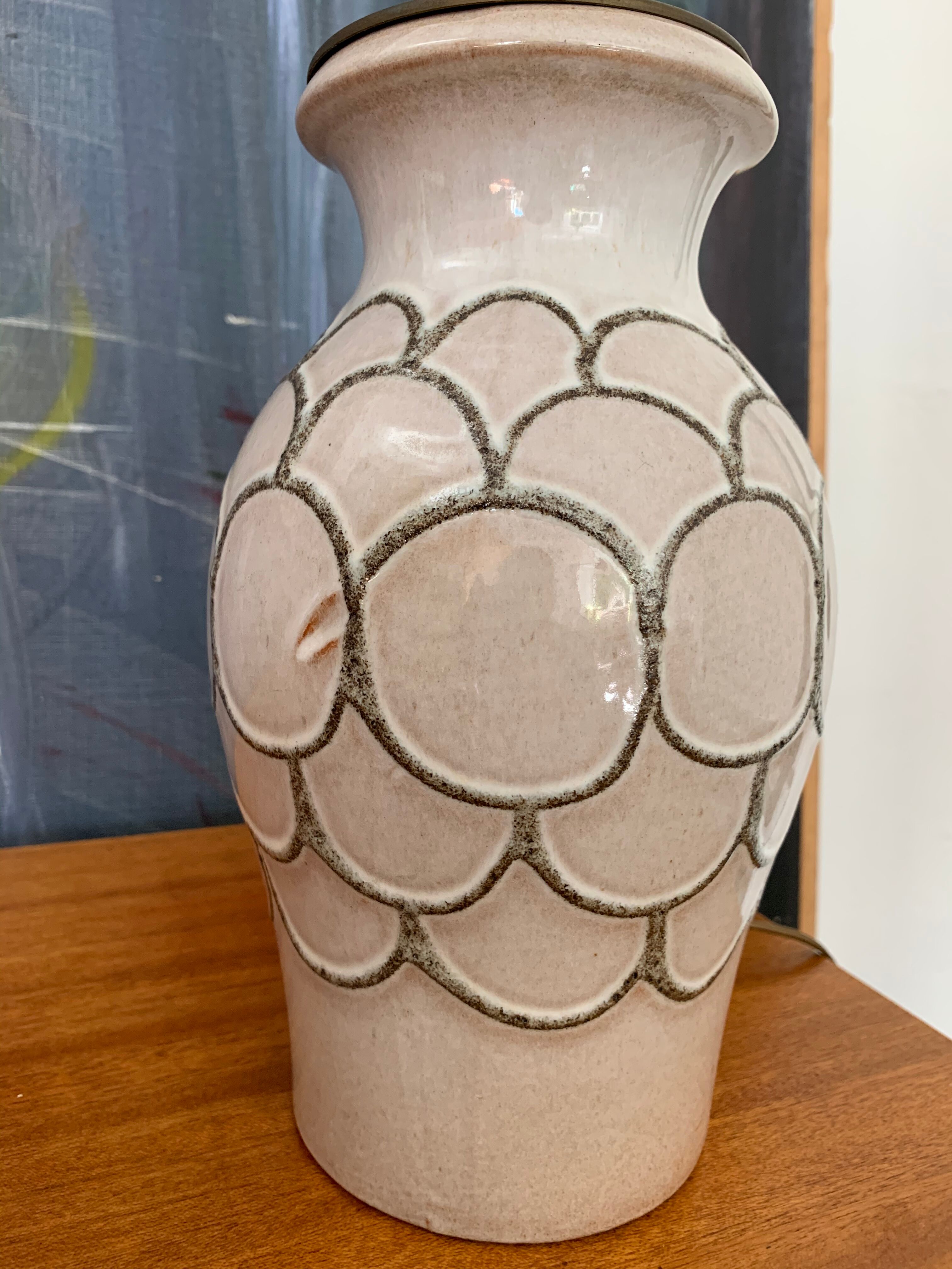 Vintage ceramic lamp foot