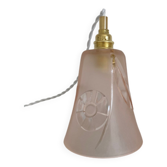 Walking lamp or pendant lamp with vintage pink tulip