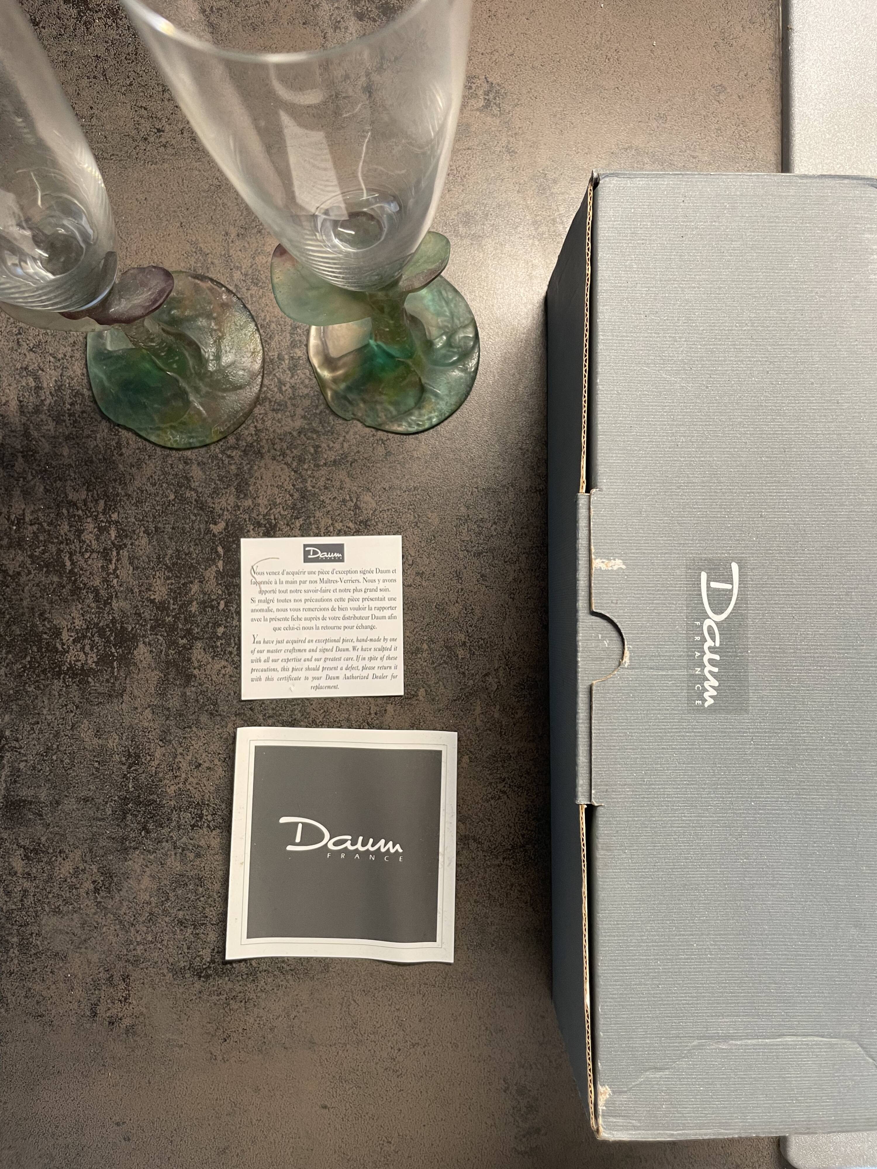 Daum champagne flutes nature collection