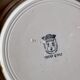Set of 8 mismatched antique ironstone deep plates.