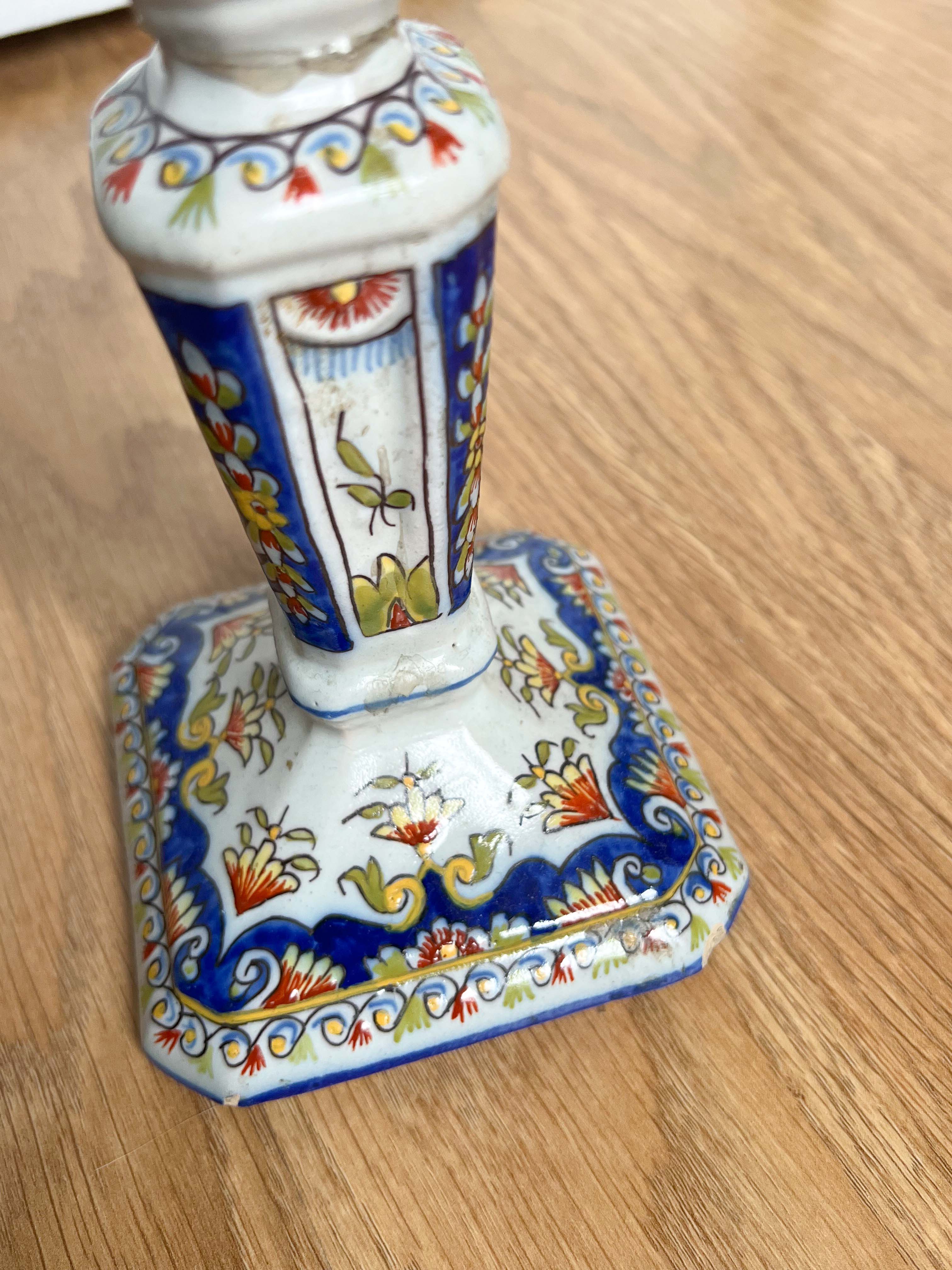 Colorful porcelain candle holder
