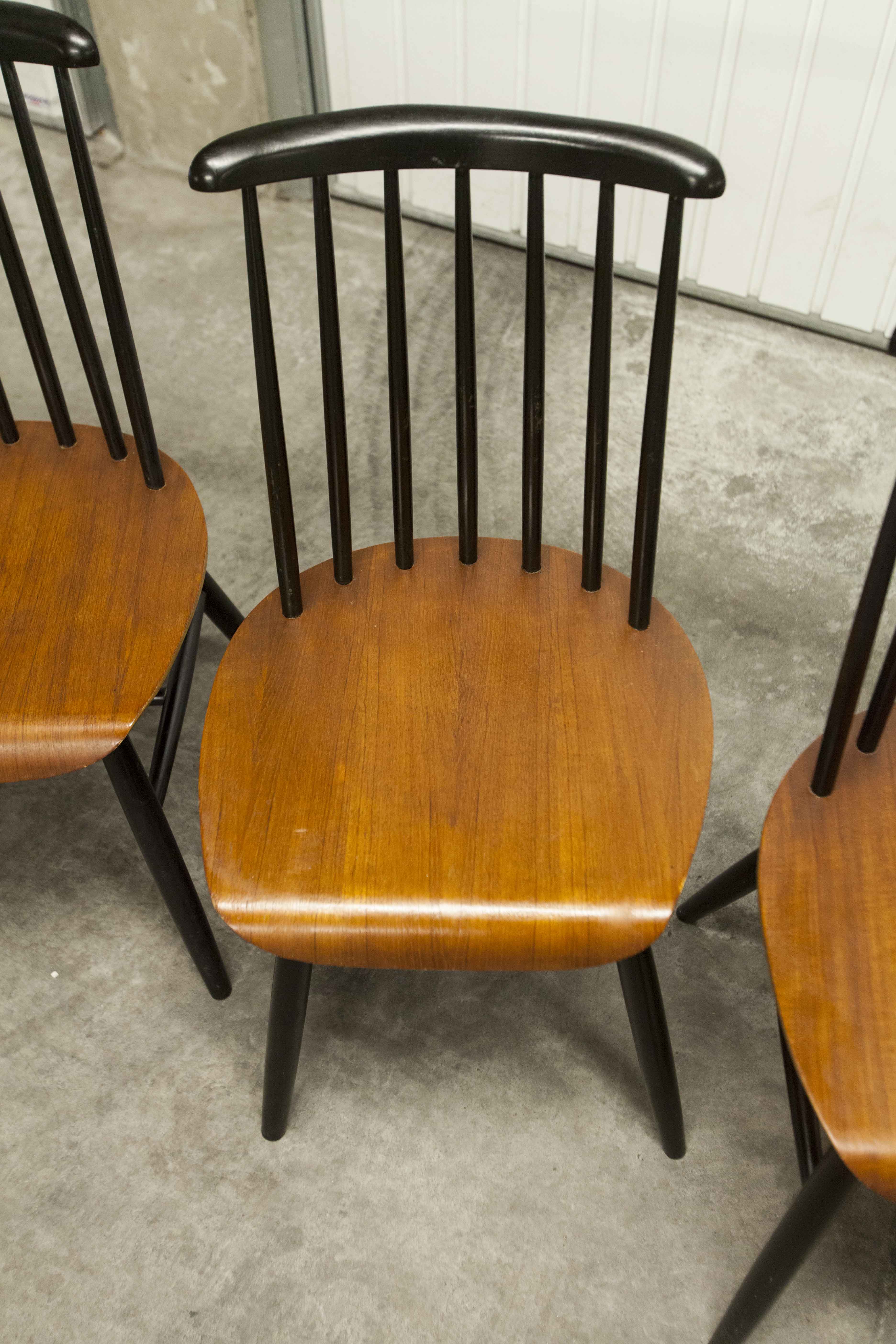 Set of 4 Fanett chairs by IImari Tapiovaara 1960