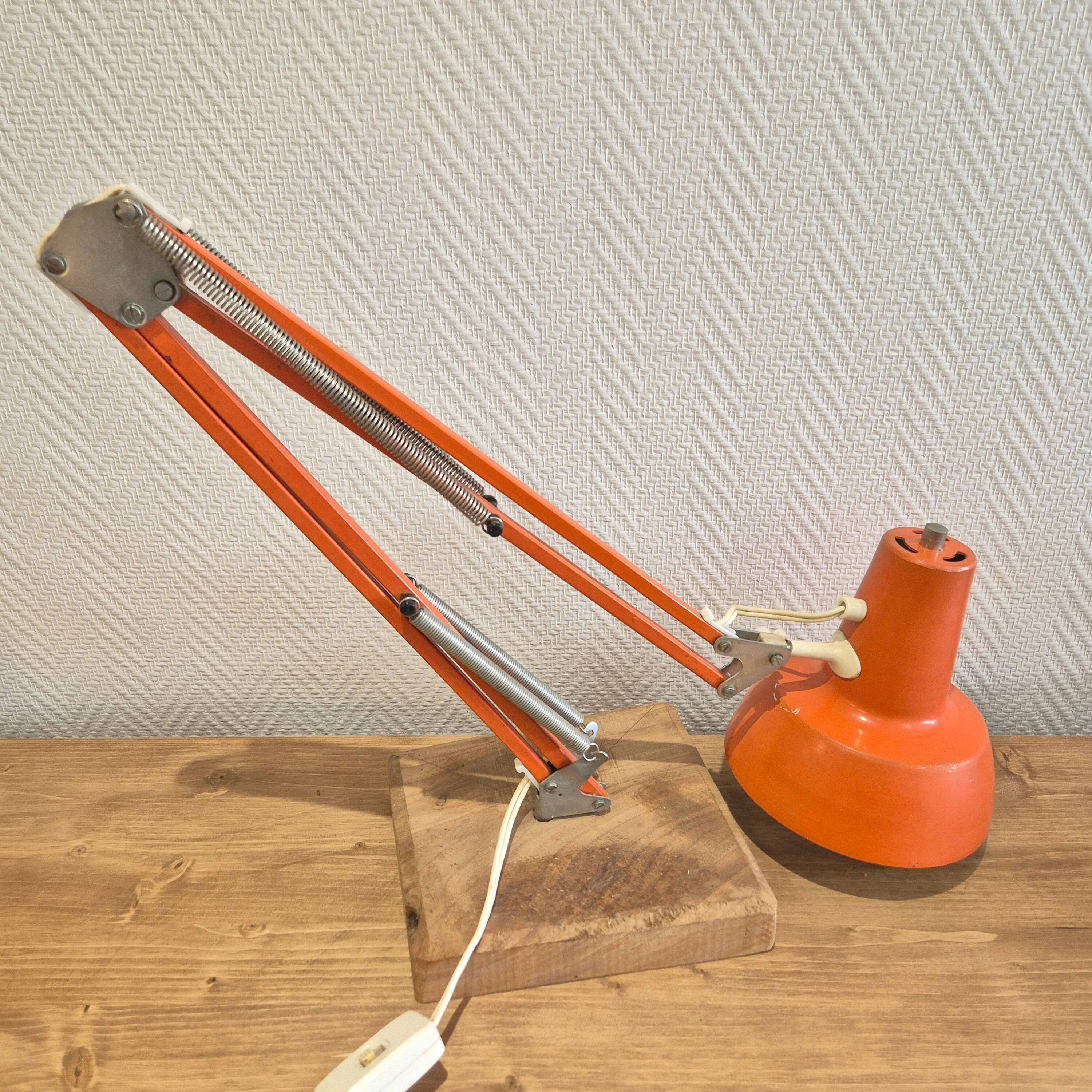Lampe d'architecte vintage métallique articulée