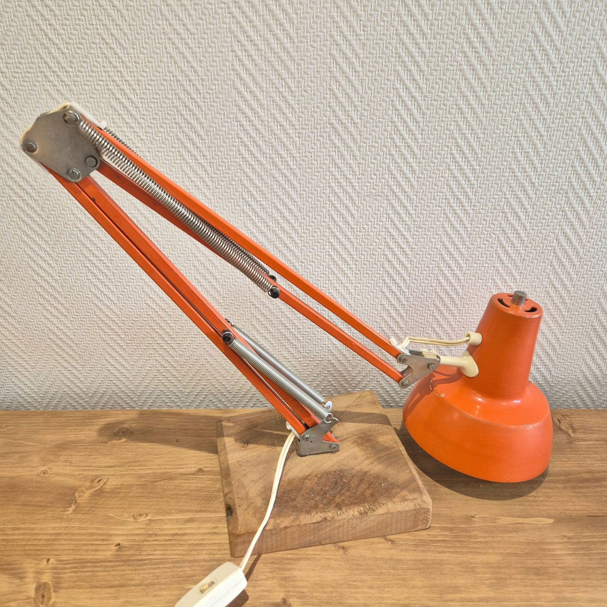 Vintage articulated metal architect lamp
