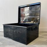 Vintage Black Metal Document Box