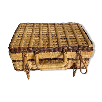 Small wicker suitcase