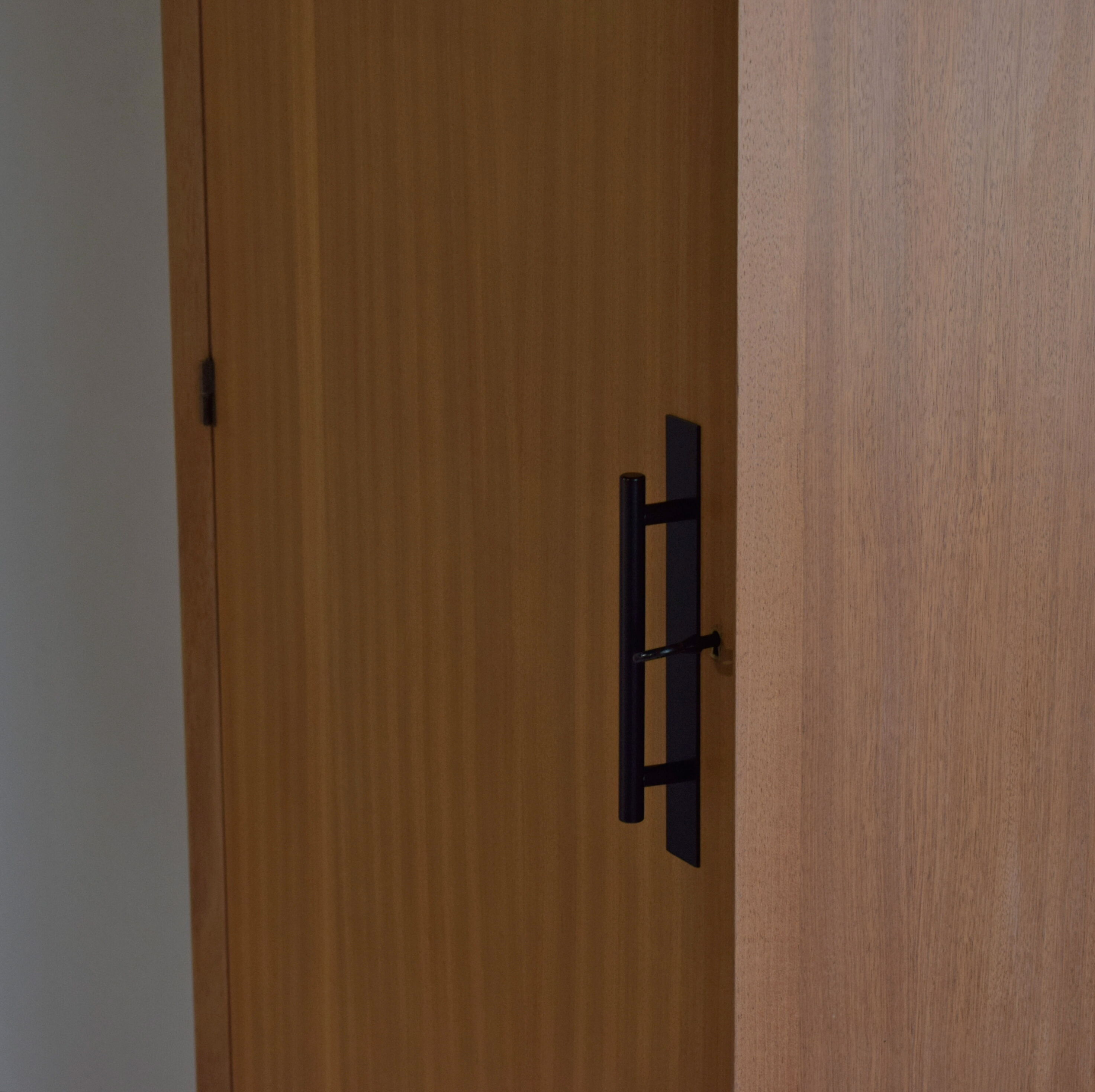 Parisian wardrobe in natural blond mahogany from the 1960s