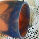 TULIP chandelier or lamp Marbled glass - Orange blue purple - Art Deco