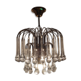 Ceiling lamp "Venini" of crystals. Italy 1970s