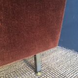 Tobacco velvet armchair