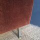 Fauteuil velours tabac