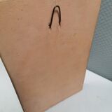 Antique tile in green faience, motif of Saint George and the dragon