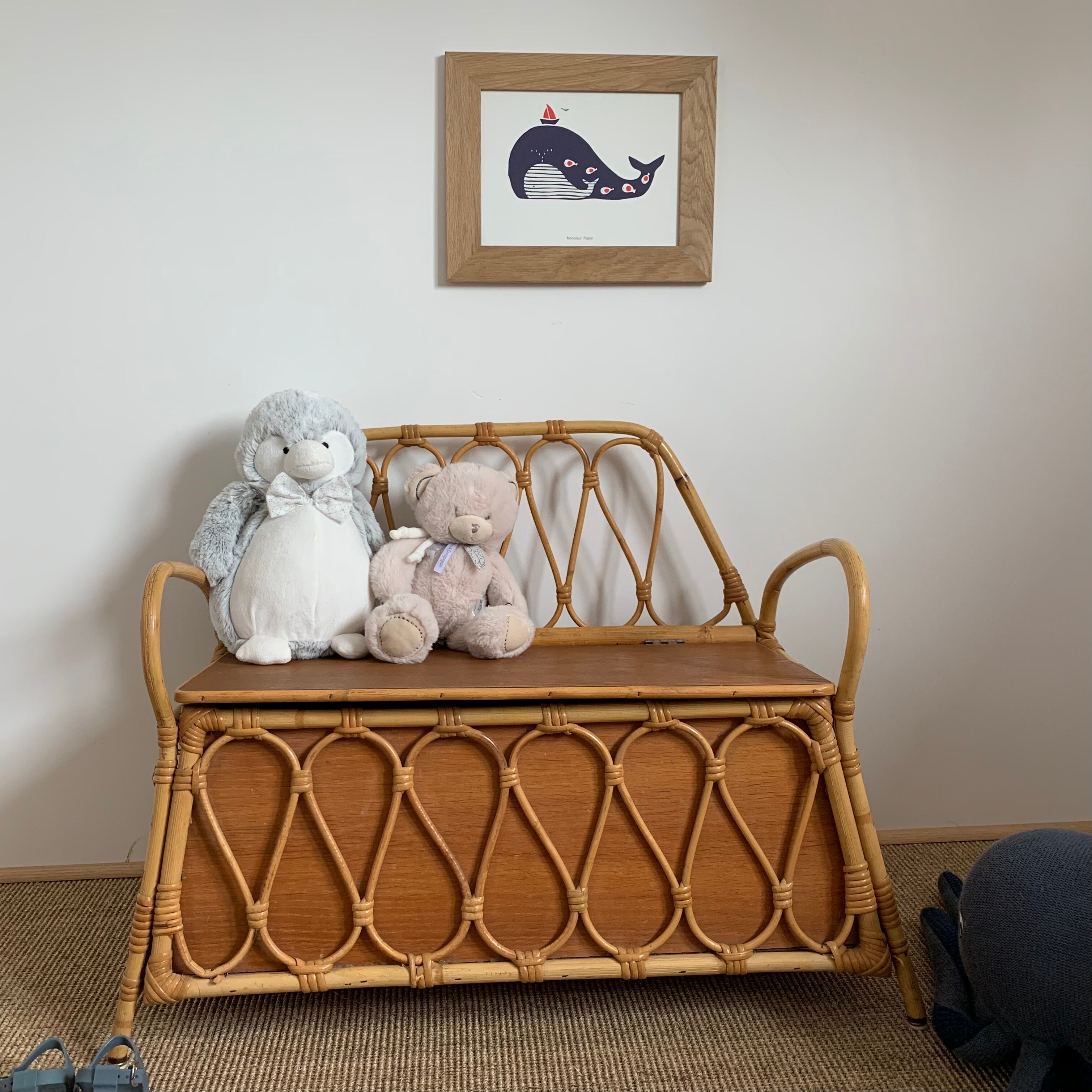 Rattan toy box