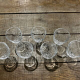 Set of 7 crystal glasses
