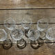 Set of 7 crystal glasses