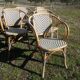 Lot de 6 fauteuils bistrot de terrasse en rotin type "parisienne"