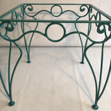Table en fer forgé et bois