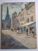 Animated view of Guingamp, oil on canvas signed Roland, 73 x 52 cm