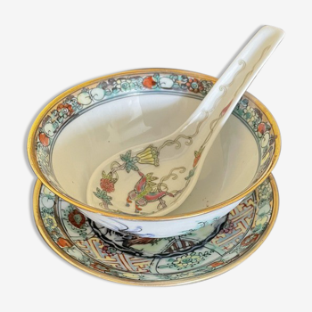 Porcelain bowl and spoon