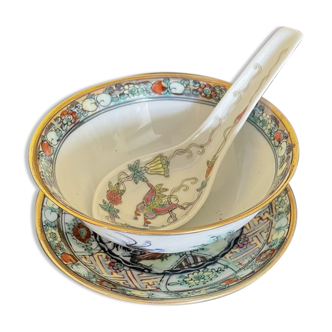 Porcelain bowl and spoon