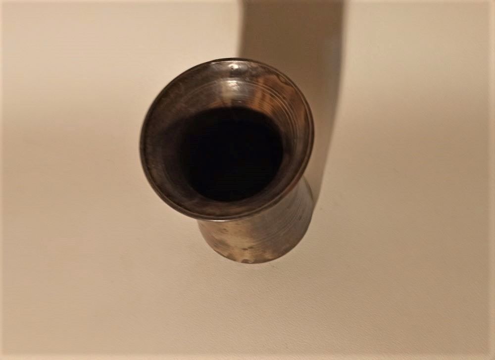 Sandstone vase 70s height 18.5 cm