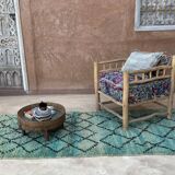 Moroccan rug Marmoucha green - 259 x 103 cm