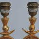 Pair of Gilded Bronze Lamp by Pierre Casenove for Fondica, France