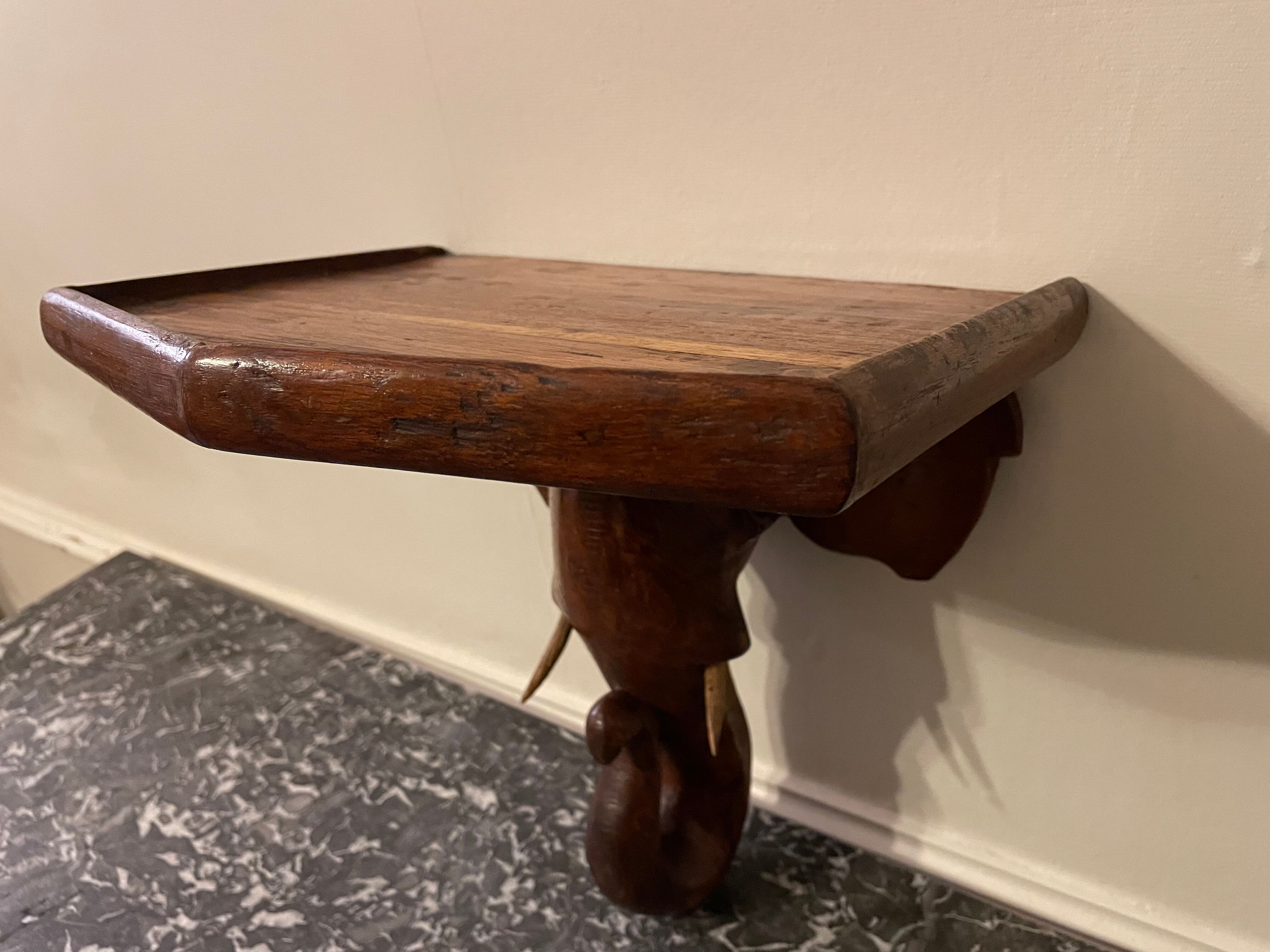 Wall console elephant head