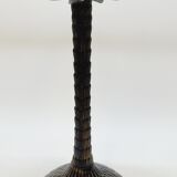 Bougeoir chandelier vintage en fonte en forme de palmier