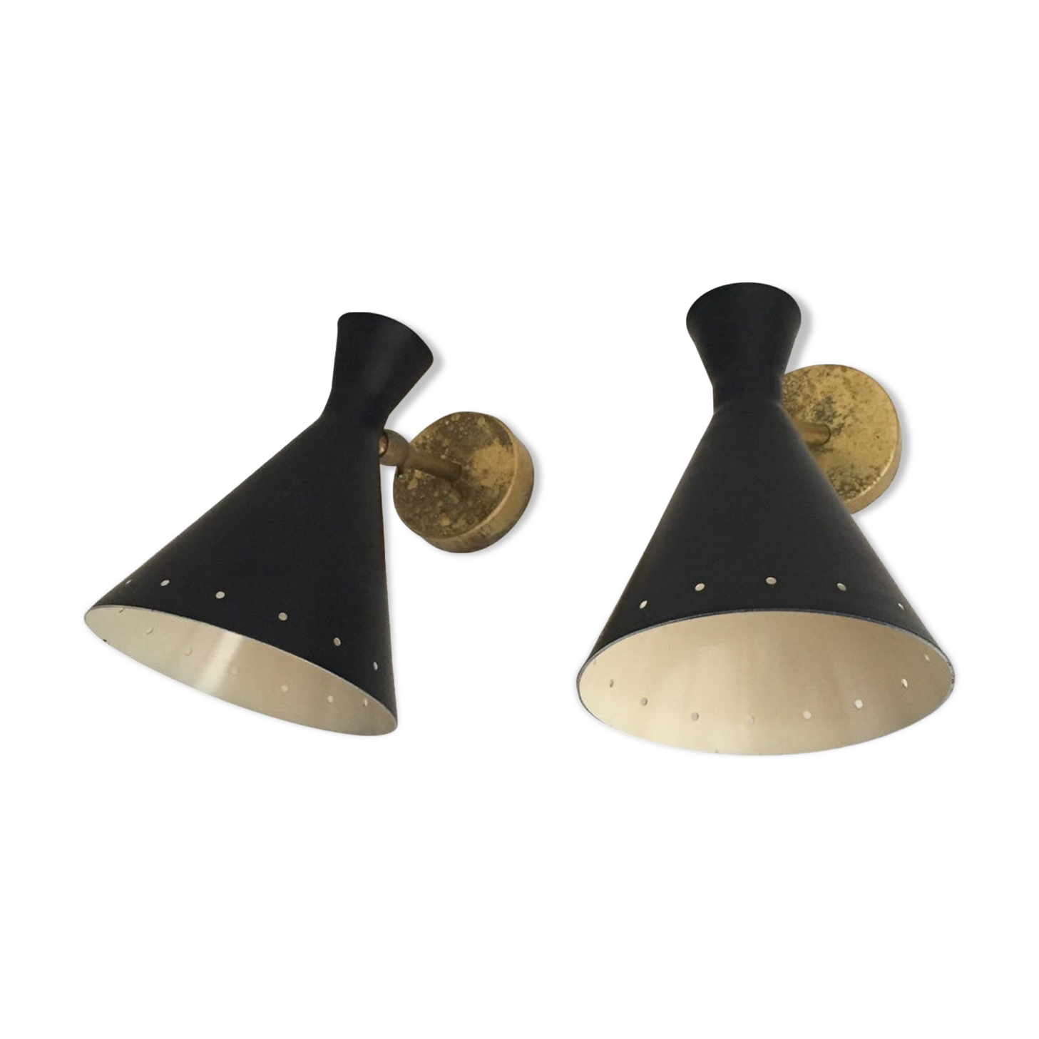 Pair of wall in the style of Italian creations of the 1950s