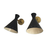 Pair of wall in the style of Italian creations of the 1950s