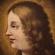 Peinture italienne antique d'un saint du XVIIIe siècle