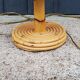 Lampe de table en rotin et bambou des années 70