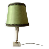 Vintage alabaster and brass table lamp